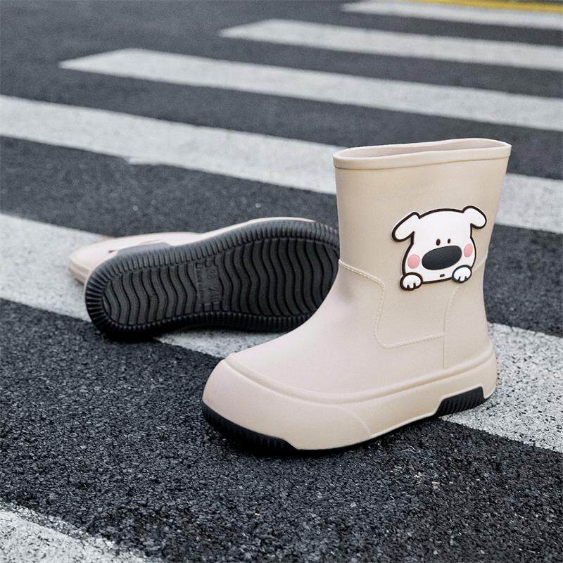 正货可爱厚底大童儿童雨鞋男童雨靴女孩学生上学轻便水鞋防水防滑