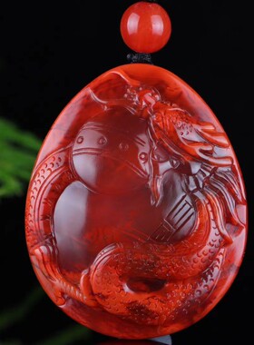天然南红玛瑙观音文殊菩萨吊坠弥勒佛头挂件俏色冰飘苏工雕件项链