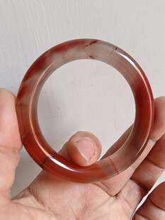 南红玛瑙手镯冰飘草花九口料原矿无胶无裂荔枝冻圆条满肉