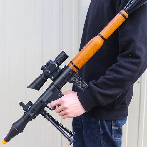 儿童RPG火箭炮发射筒迫击炮男孩玩具枪3-6岁高级的四连火箭筒