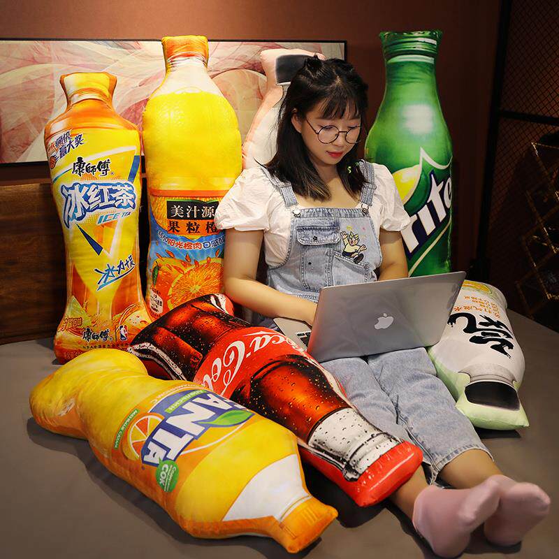 仿真饮料抱枕毛绒玩具个性辣条方便面薯片零食抱枕搞怪3d食物礼物