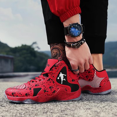 球鞋男高帮战靴透气防滑耐磨学生球鞋水泥地实战青少年运动鞋_景定潮鞋_流行男鞋-第5张图片-提都小院