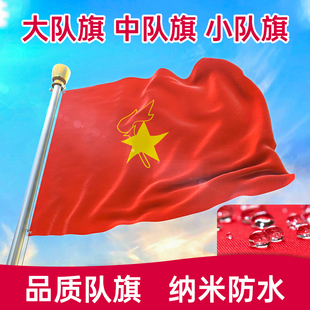 少先队队旗大队旗中队旗小队旗手持中国少年先锋队队旗大队旗手拿小学生少先队员队旗旗帜队旗大号