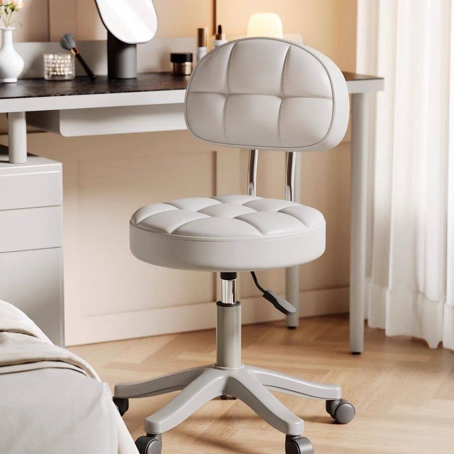 2025理发店大工凳美容院专用升降圆凳子发廊旋转滑轮化妆美甲转椅