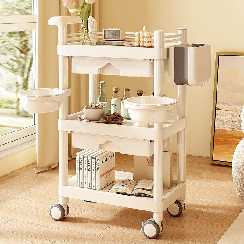 新2023美容院小推车美容院专用美容车移动置物架医疗工具车理发店