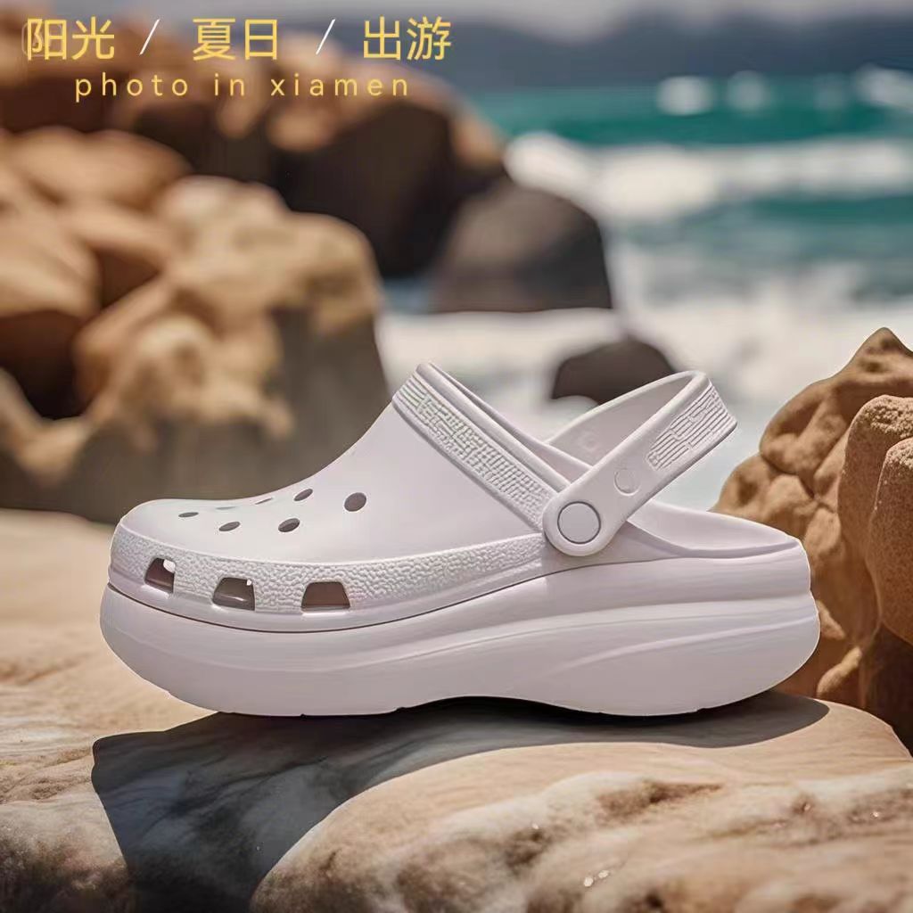 2025春夏新款泡芙洞洞鞋