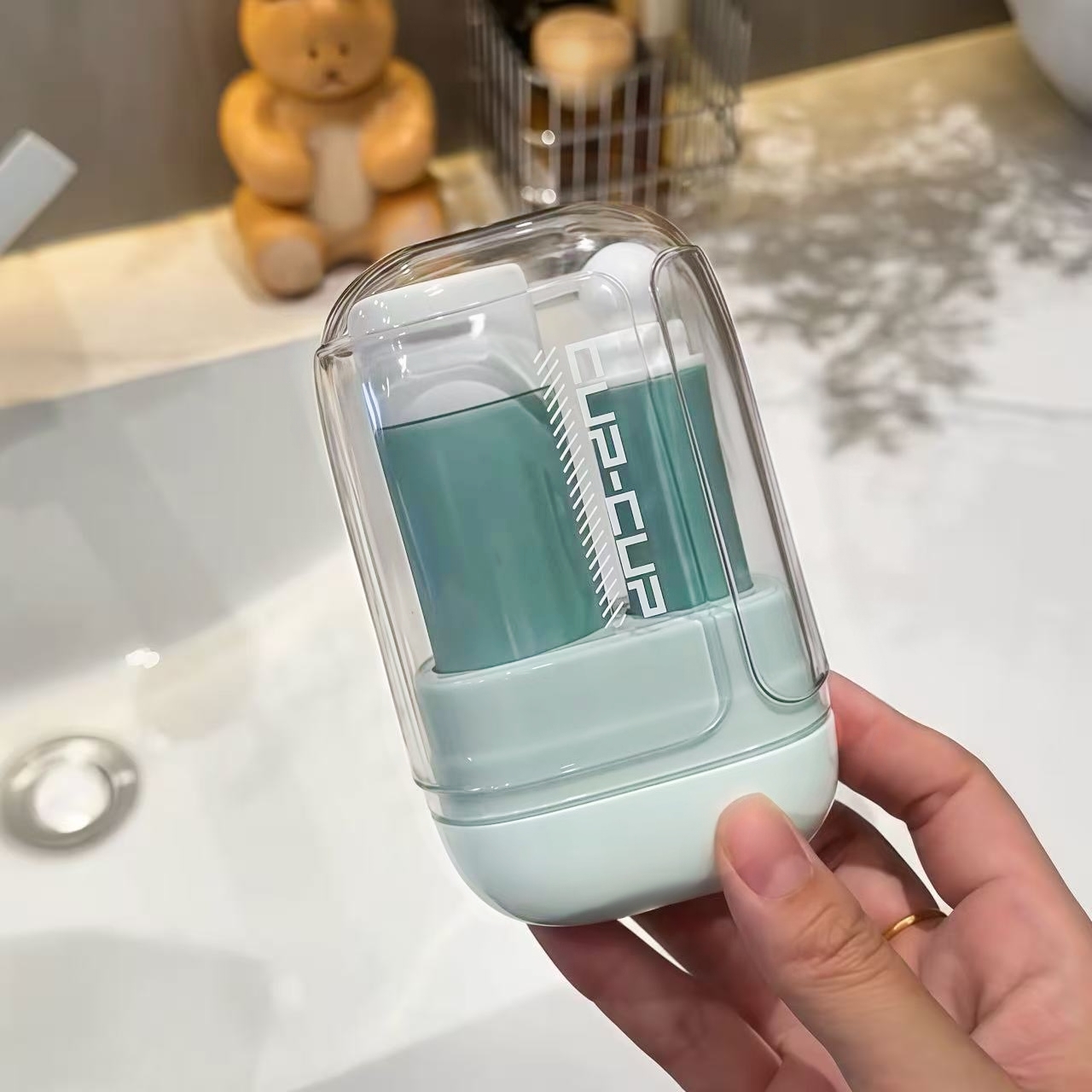 旅行洗漱套装三合一便携漱口杯牙刷牙膏收纳盒户外出差旅游用品