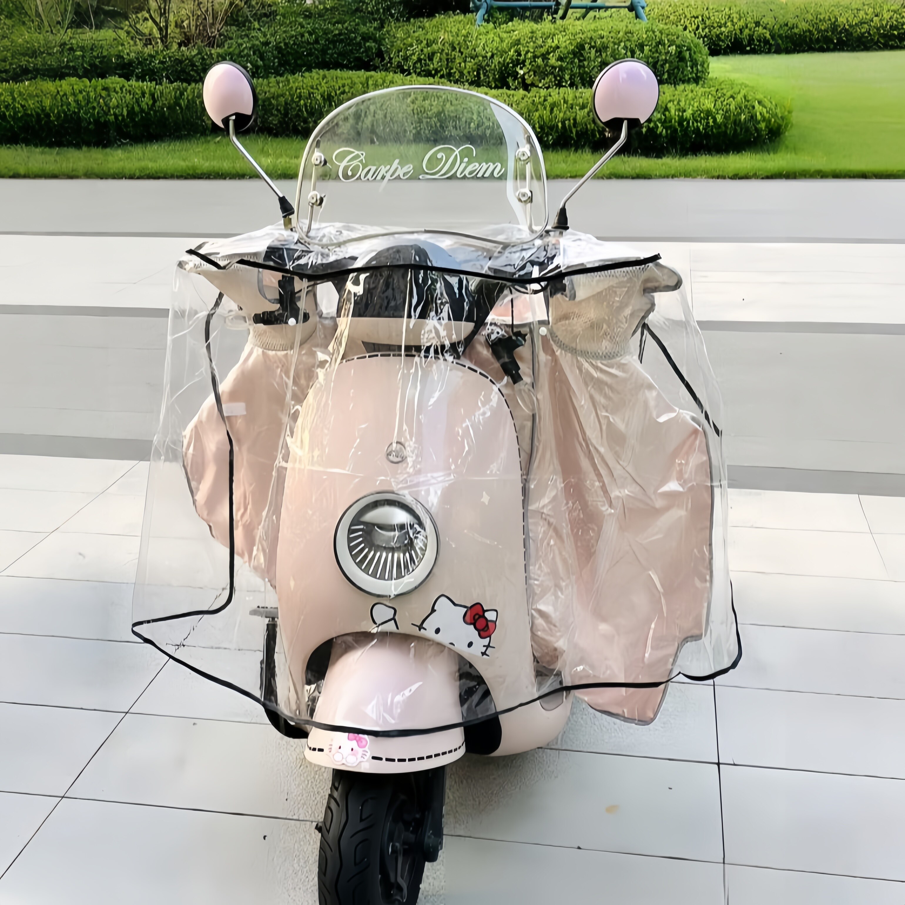 电动车车头防雨罩防尘罩防水电瓶车挡雨罩透明保护套仪表盘遮雨罩