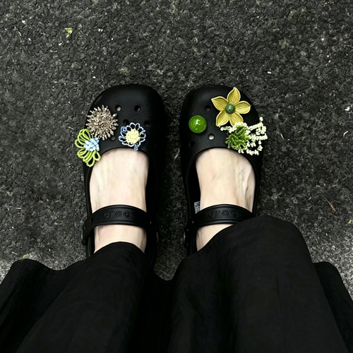 适配crocs洞洞鞋配饰芭蕾鞋鞋花卡骆驰卡洛驰鞋装饰diy配件卡扣女