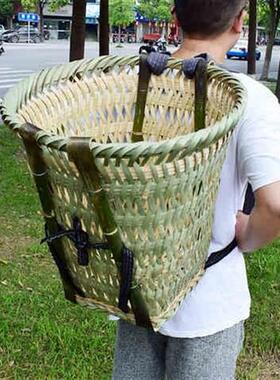 背篓竹编农用四川背篼成人大号采摘蘑菇赶集买菜舞蹈道具采茶背篼