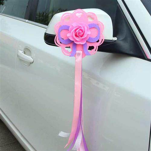 副婚车装饰 车门花车把花结婚车副婚车装饰拉花网纱车队婚副韩式