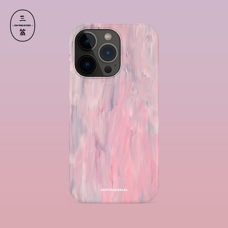 三筒的爸爸粉色原创双层磨砂iphone16pro手机壳梦幻感适用苹果15promax/14/13/12/11硬壳华为mate60pro/p70