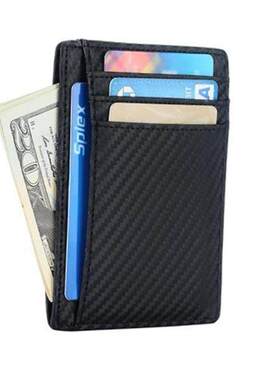 Slim RFID Blocking Leather Wallet Credit ID Card Holder Purs