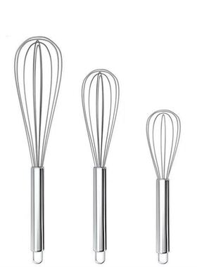 Egg Whisk Stainless Steel Kitchen Wire Balloon Milk Beater