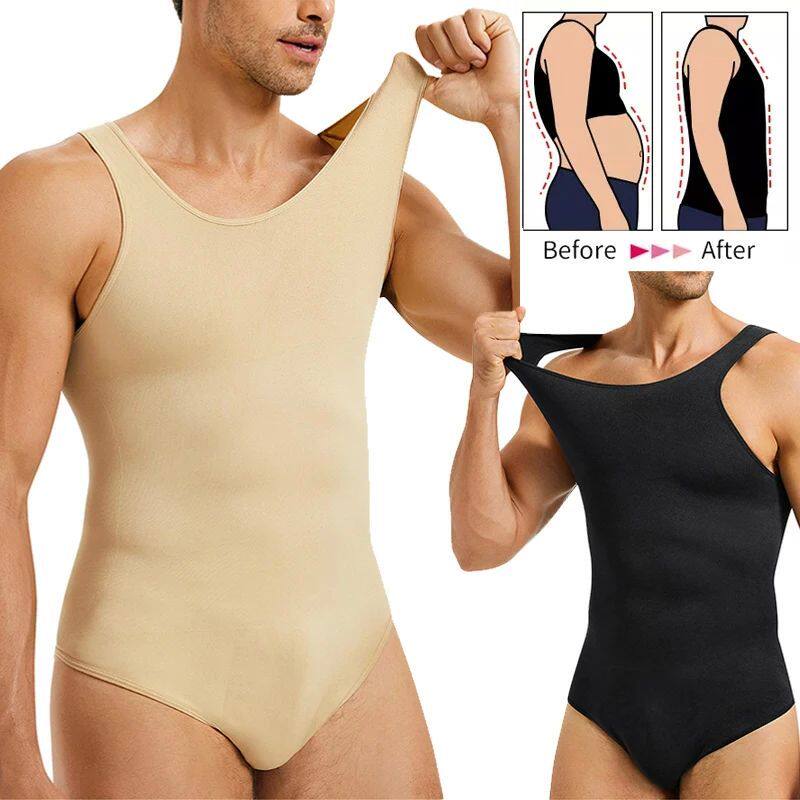 Mens Shapewear Tummy Control Full Body Shaper with Seamless