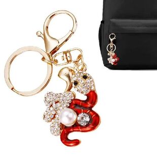 Chinese New Year Snake Keychain Sparkling Snake Key Ring