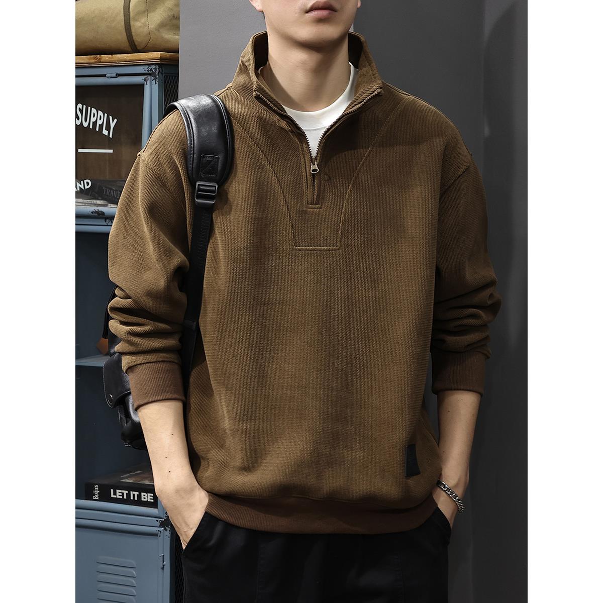 2025灯芯绒卫衣男春秋潮牌长袖