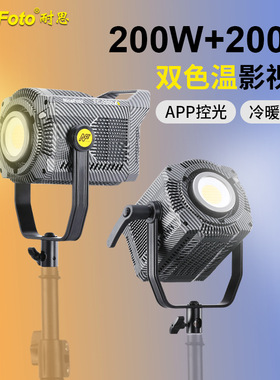 耐思FC-2000A摄影灯深抛灯200W直播补光灯视频拍摄球形罩柔光灯