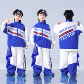 中小学生运动会服装 男童街舞潮服儿童酷帅hiphop童装 冲锋衣套装 秋