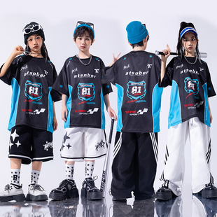 六一街舞儿童潮服男童表演服套装嘻哈风童装炸街服装hiphop演出服