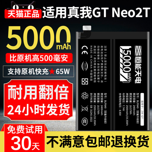 适用真我GTneo2电池大容量