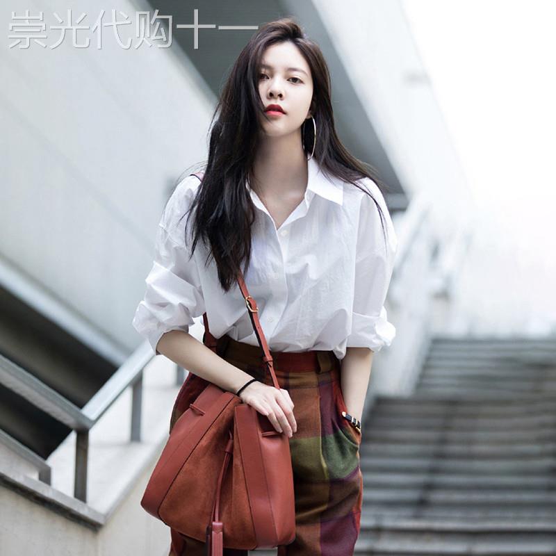 潮牌1212法式白色衬衫女新款早秋设计感小众防晒长袖衬衣上衣女夏