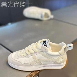 2026春夏复古阿甘鞋撞色拼接透气网面运动休闲鞋百搭潮流板鞋男鞋