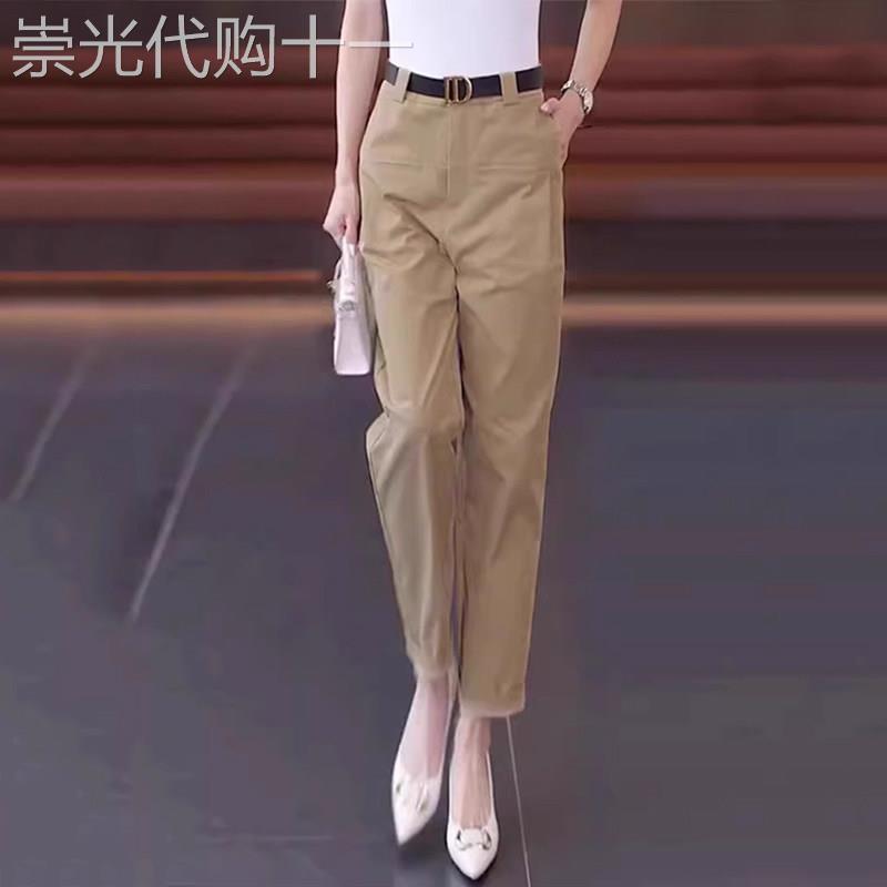 西装哈伦裤女夏季薄款2026新款爆款休闲百搭高腰显瘦宽松烟管裤子