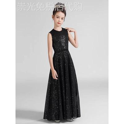 Mapping香港轻奢童装修身演出服女童钢琴小提琴管弦乐演奏礼服