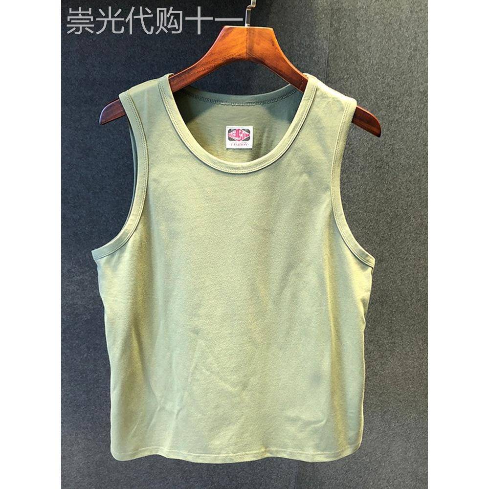 家日报~夏季纯色覆古棉背心男士夏季运动时尚品牌宽松背心马甲