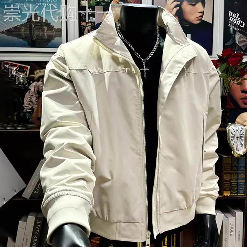 潮牌美式短款飞行夹克男春秋季潮流三防立领棒球服高级感痞帅外套