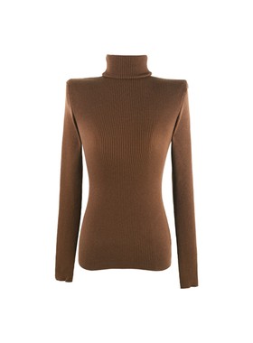 DENGDAHA长袖高领丝光羊毛打底针织衫女HBZX641473