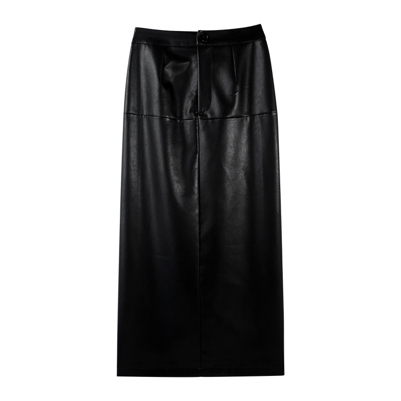 2025新款新款复古风 皮质高腰直筒中长款时尚半身裙HBZX720043,女装/女士精品,半身裙,淘宝优惠券,粉丝福利购,淘宝优惠卷