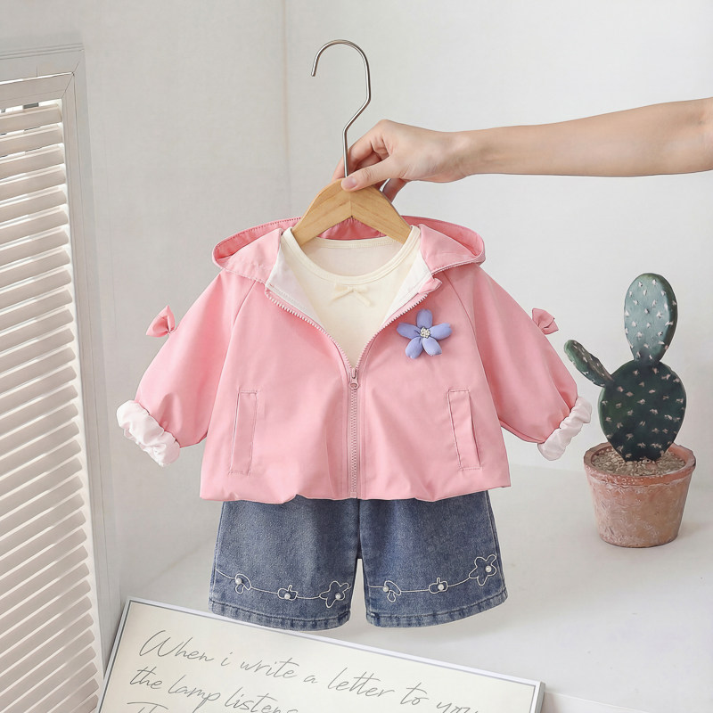女童春装2026新款小女孩休闲连帽风衣套装女宝宝洋气外套儿童衣服,童装/婴儿装/亲子装,套装,淘宝优惠券,粉丝福利购,淘宝优惠卷