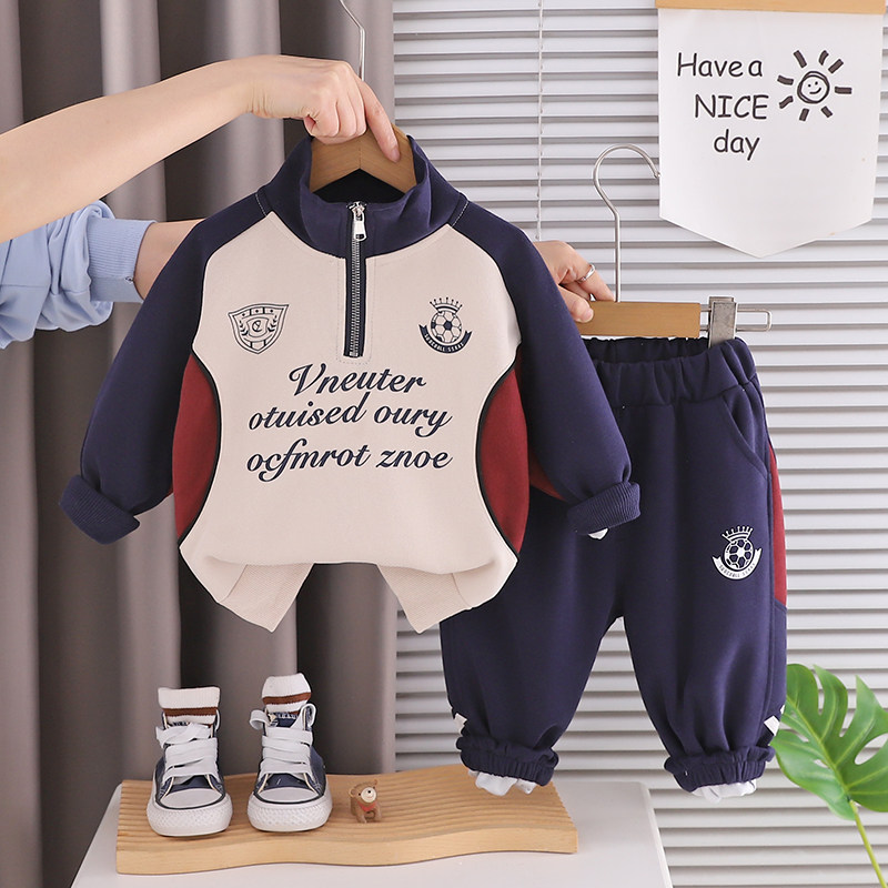 男童春装卫衣套装2026新款1一3岁男孩宝宝运动两件套儿童休闲衣服