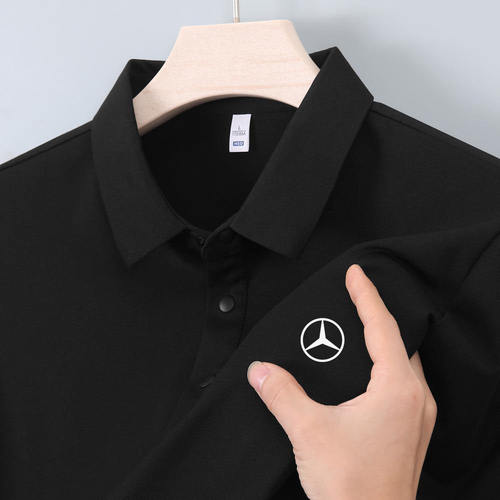 奔驰新款销售服务顾问工作服纯棉短袖T恤杉售后员工装定制印logo