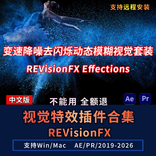 AE/PR插件REVisionFX RSMB/Twixtor/Flicker视觉特效合集套装