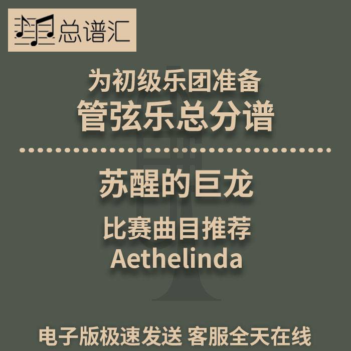 苏醒的巨龙 比赛曲目推荐 4级初级管弦乐团 交响乐 总分谱 MP3