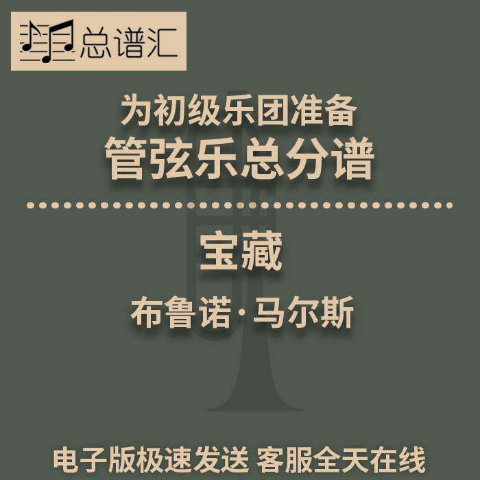 宝藏 布鲁诺·马尔斯 初级乐团 3级 管弦乐交响乐总谱分谱MP3