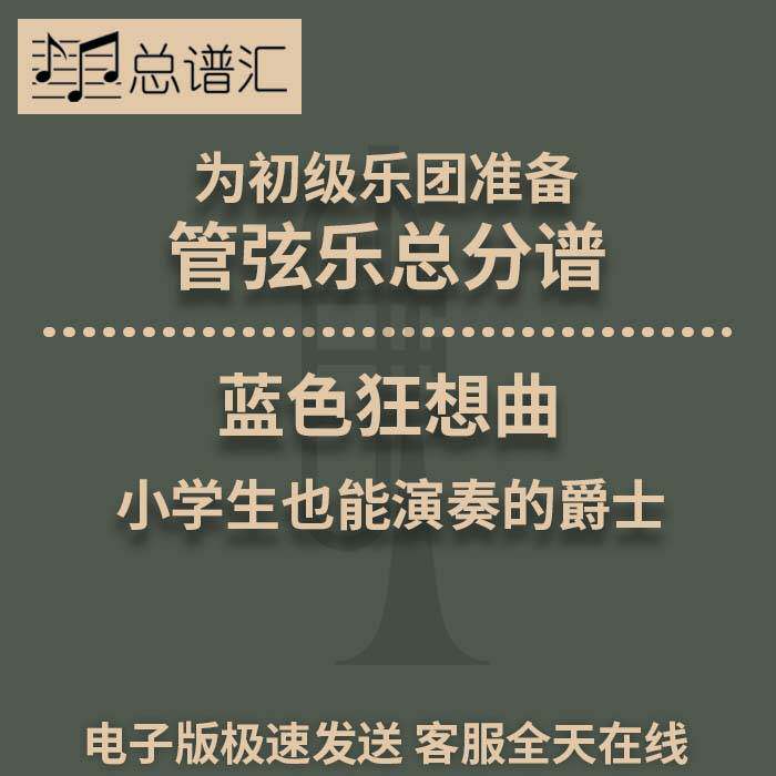 蓝色狂想曲 初级乐团小学生 2.5级 管弦乐交响乐总谱分谱MP3