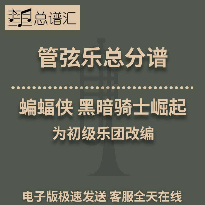 3.5级 蝙蝠侠 黑暗骑士崛起 管弦乐 交响乐 总谱 分谱 MP3