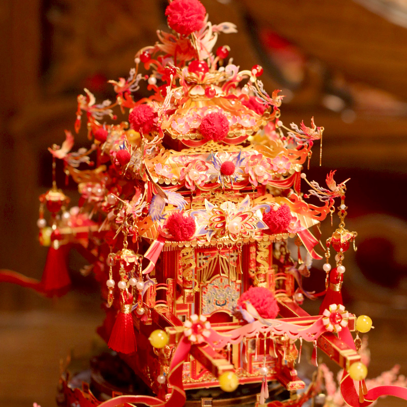 艺模3D立体金属拼图凤冠