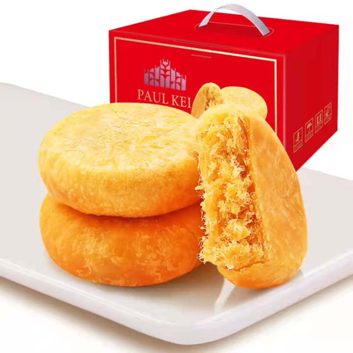 葡记 肉松饼1000g休闲礼盒早餐传统网红零食品点心整箱办公室小吃
