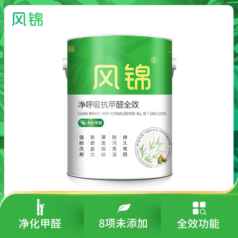 风锦净呼吸抗甲醛全效墙面漆水性环保内墙乳胶漆抗碱防霉7kg|msdalam kategori bahan binaan asas, Cat (cat getah), Interior Latex - dari Buy2taobao.com untuk memberikan perkhidmatan ejen Taobao profesional membeli