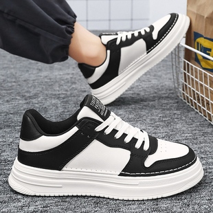 春季休闲防滑板鞋男款2026新款透气鞋子男款小白鞋运动休闲学生
