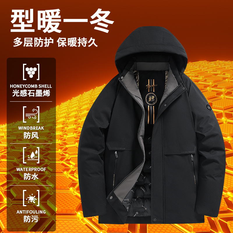 羽绒棉服男士冬季外套爸爸装上衣