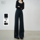晚白莱赛尔棉料高腰裤 女 阔腿裤 子2026春新款 垂顺利落遮胯显瘦窄版