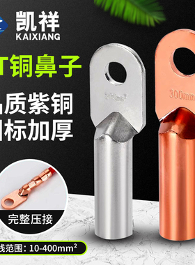 DT-10/16/25/35/50/70铜鼻子接线端子铜线耳电缆堵油铜接头接线鼻