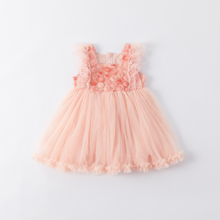 女童网纱连衣裙夏新款 服饰休闲时髦 潮款 洋气超好看舒服甜美韩版