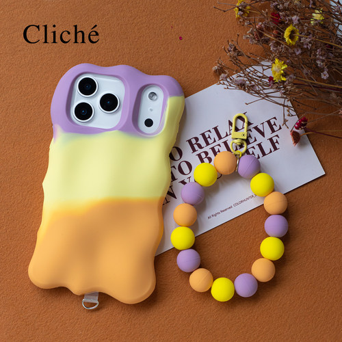 CLICHE时尚渐变硅胶苹果手机壳